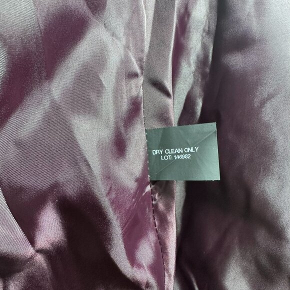 Anne Klein Double Breasted Wool Blend Coat Plum Womens Size Small - Picture 7 of 10